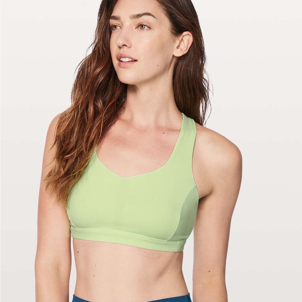 Lululemon Free To Be Serene Sports Bra In Clear Mint View 2